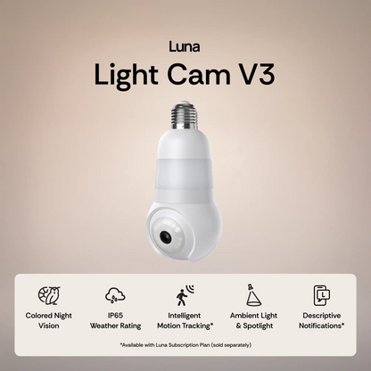 2K Light Bulb Security Camera – 360° Pan & Tilt, Dual-Band 2.4GHz/5GHz WiFi, Color Night Vision, Built-In Spotlight & Easy Installation for Indoor & Outdoor Home Security