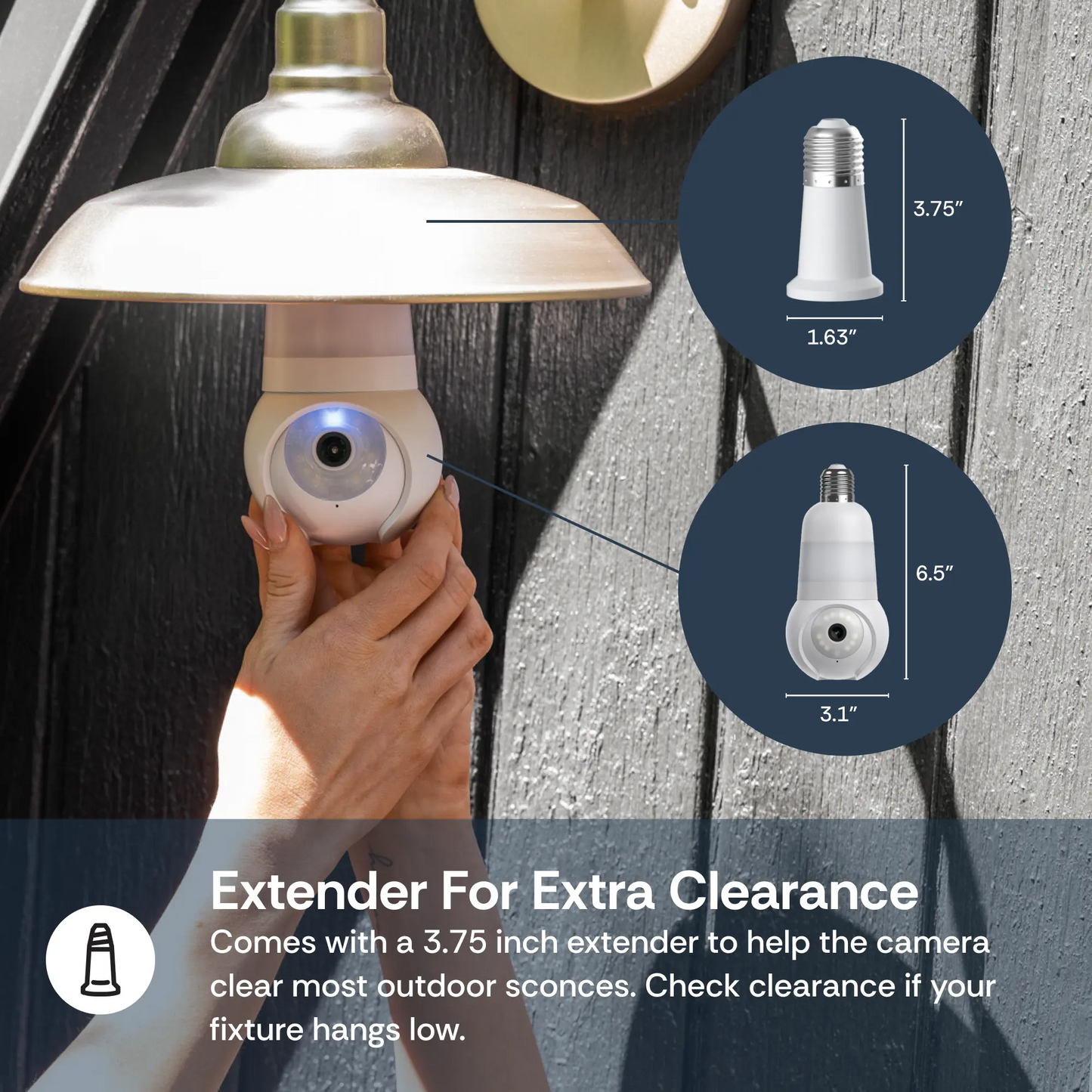 2K Light Bulb Security Camera – 360° Pan & Tilt, Dual-Band 2.4GHz/5GHz WiFi, Color Night Vision, Built-In Spotlight & Easy Installation for Indoor & Outdoor Home Security